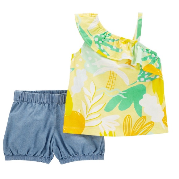 Carter's Other - Baby Girl Carter's 2-Piece Floral Tank Top & Shorts Set